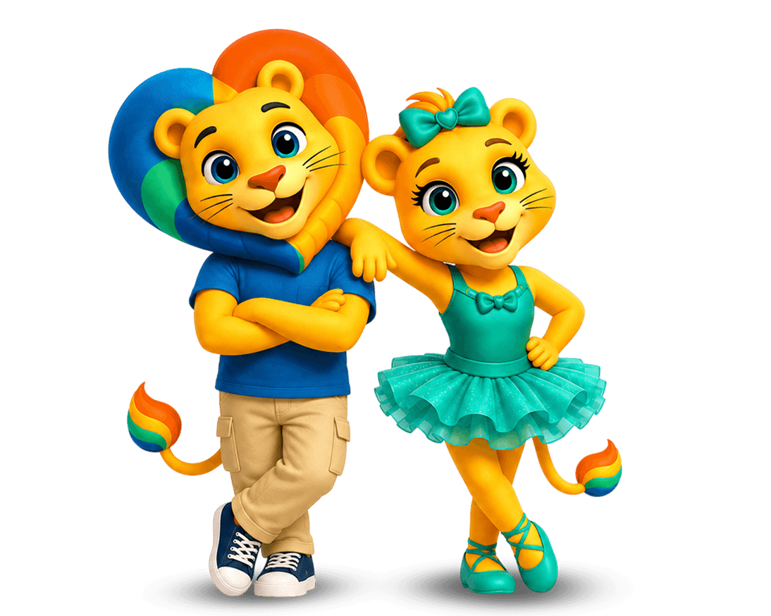 Mascote Leãozinho do Programa Quem Ama Cuida
